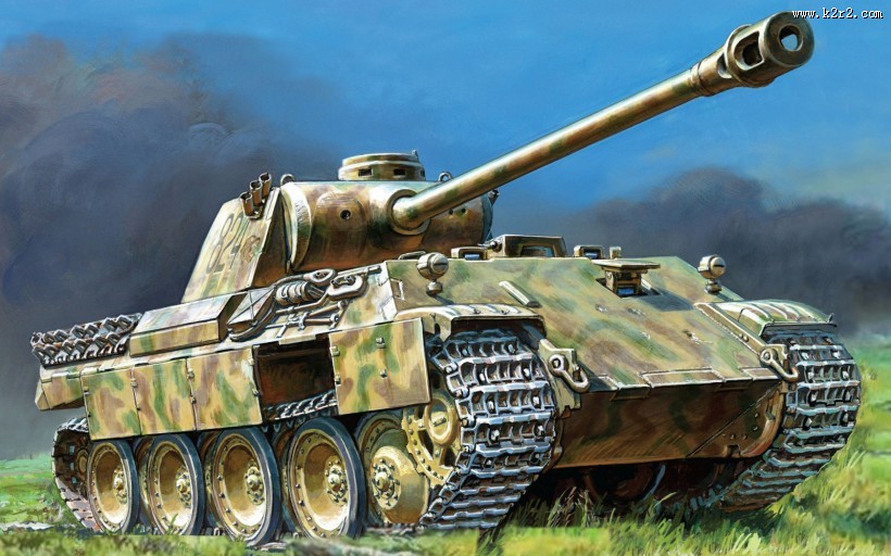 逼真军用坦克油画图片