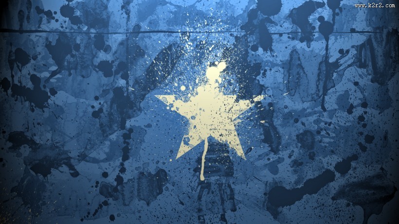 彩绘的各国国旗图片