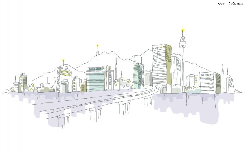 手绘世界风光图片