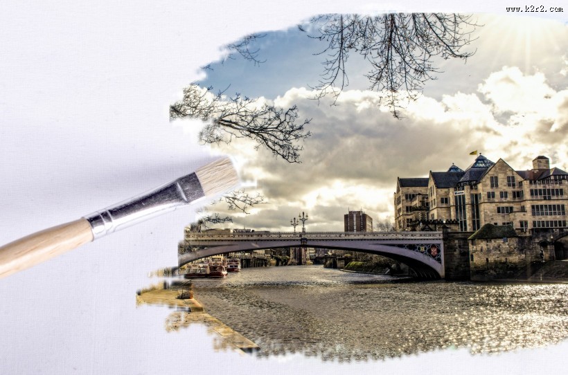 用画笔画油画图片