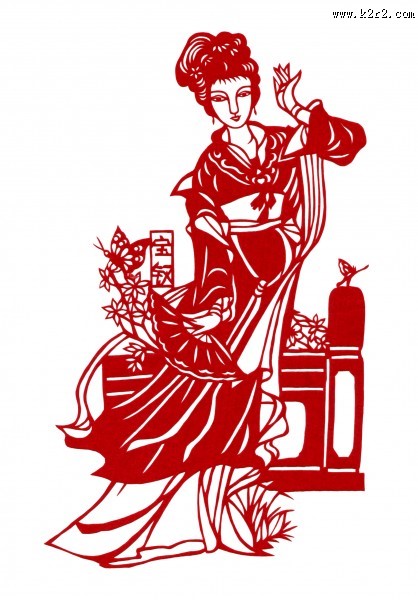 红楼梦人物剪纸图片