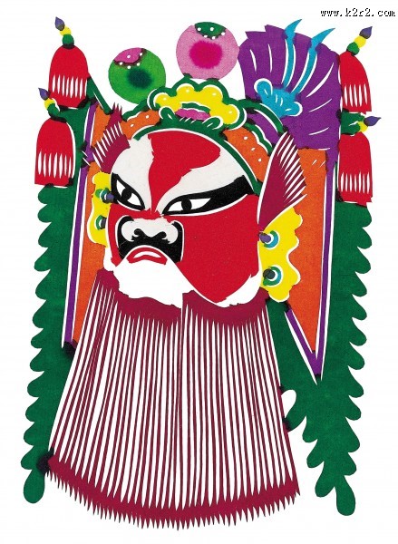 京剧脸谱剪纸图片