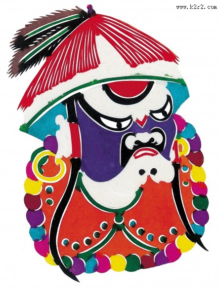 京剧脸谱剪纸图片