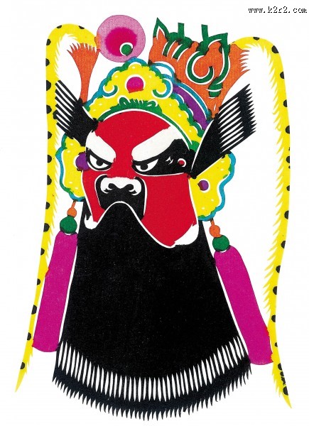 京剧脸谱剪纸图片