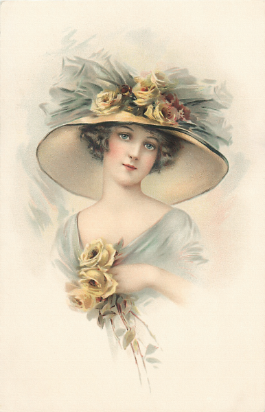 欧美复古手绘人物png图片