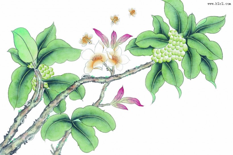 工笔花鸟画图片
