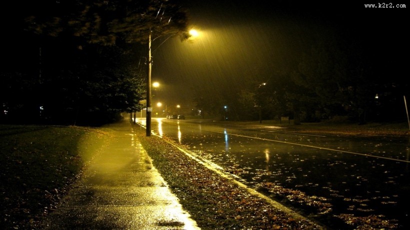 唯美雨天风景图片