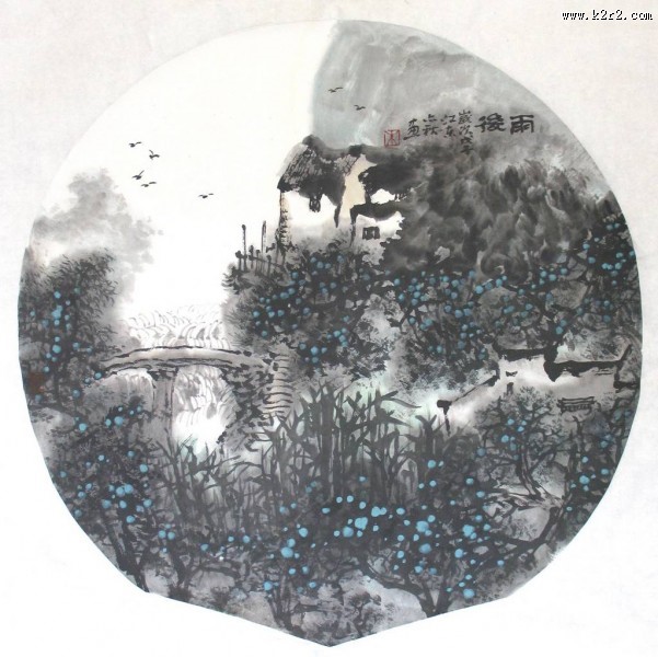 团山扇面图片大全