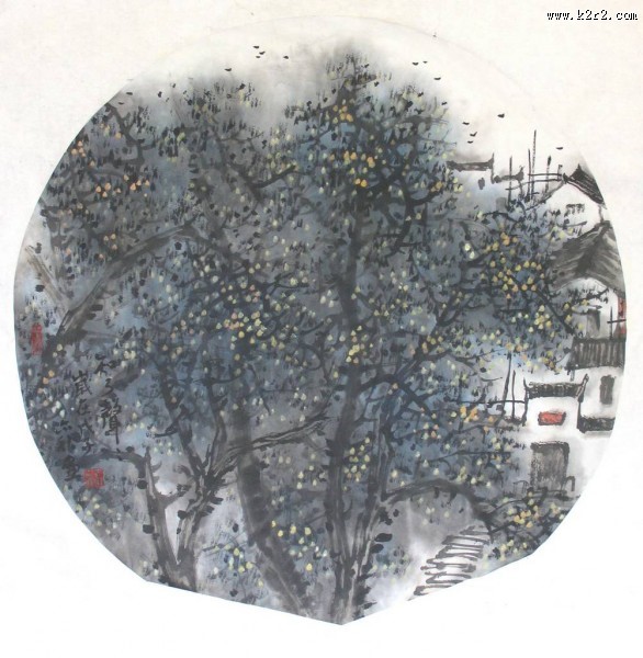 团山扇面图片大全