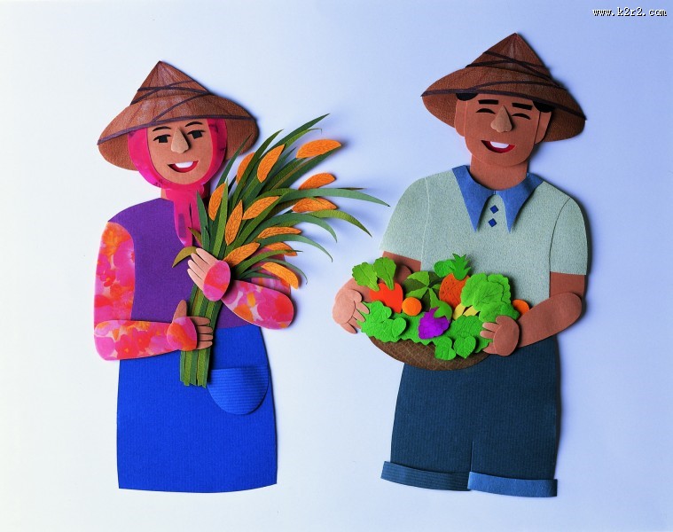 丰收纸雕图片大全