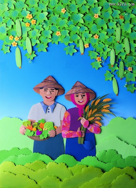 丰收纸雕图片大全