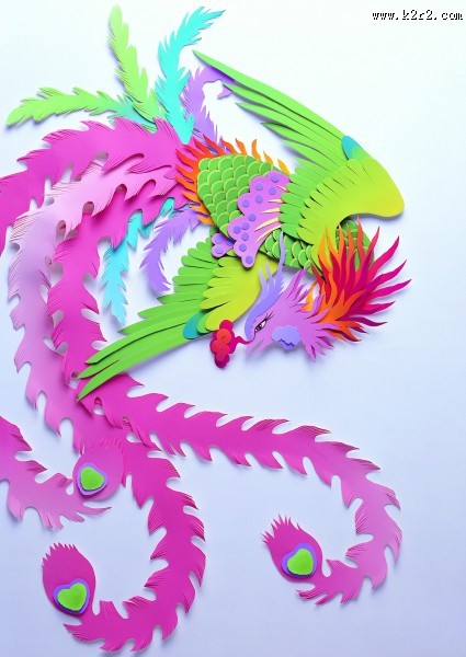 纸雕凤凰图片