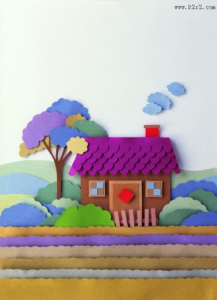 房子纸雕素材图片