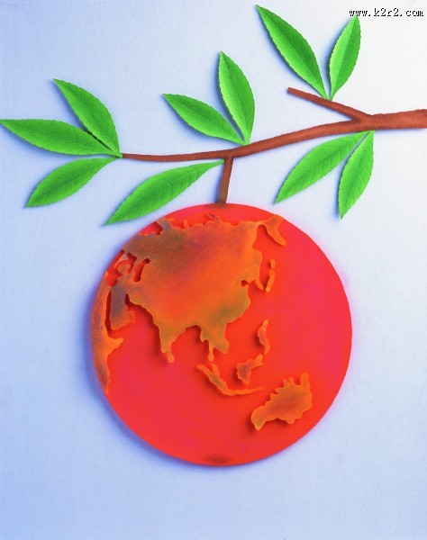 创意地球纸雕图片