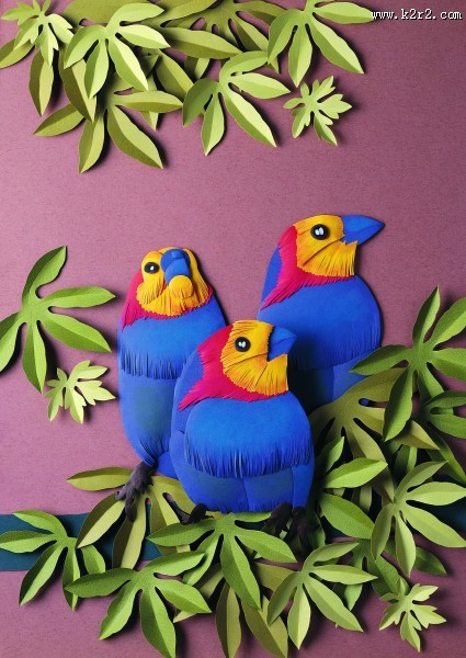 鸟类纸雕图片大全