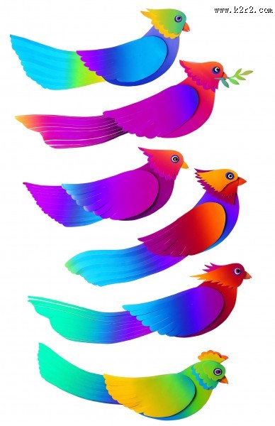 鸟类纸雕图片大全