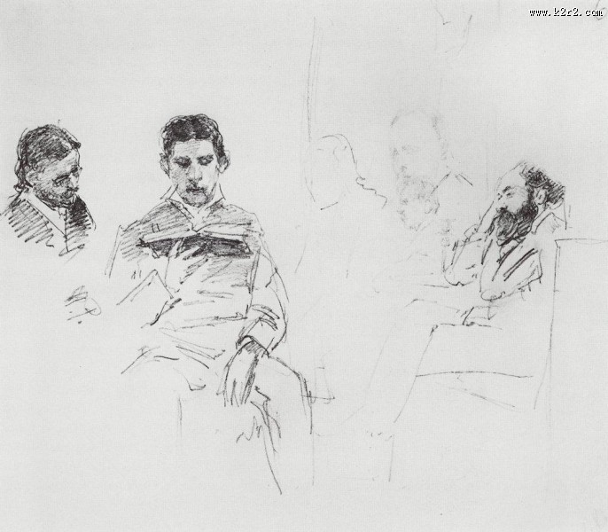 列宾速写作品图片大全