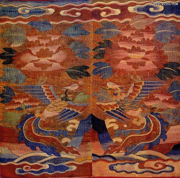 凤凰刺绣图案图片