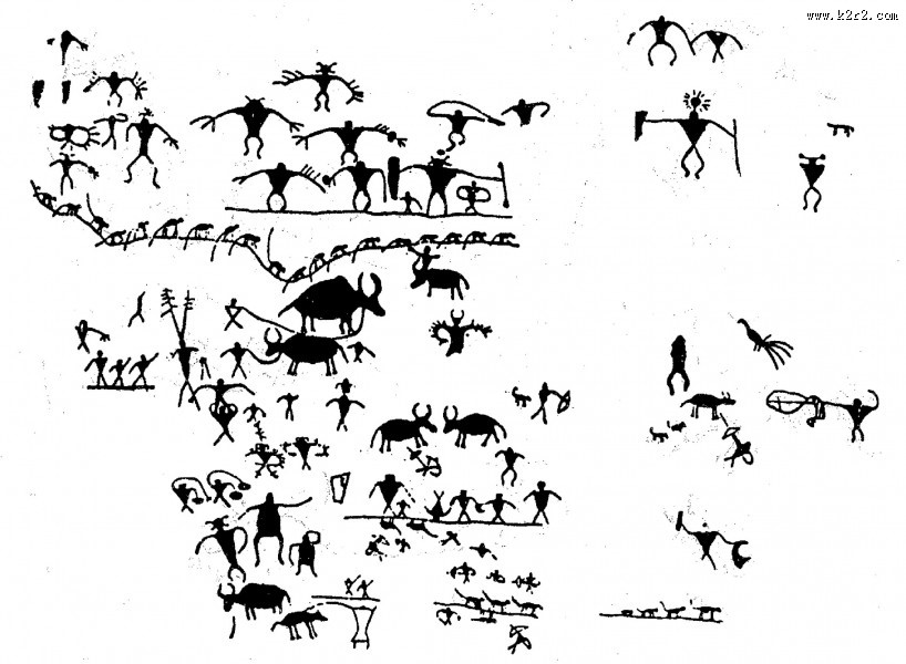 原始社会岩画图片大全