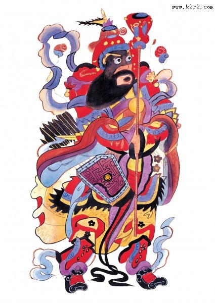 门神水彩画贴图片大全