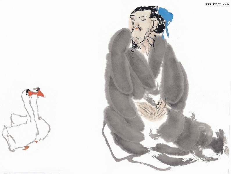 传统男性形象绘画图片