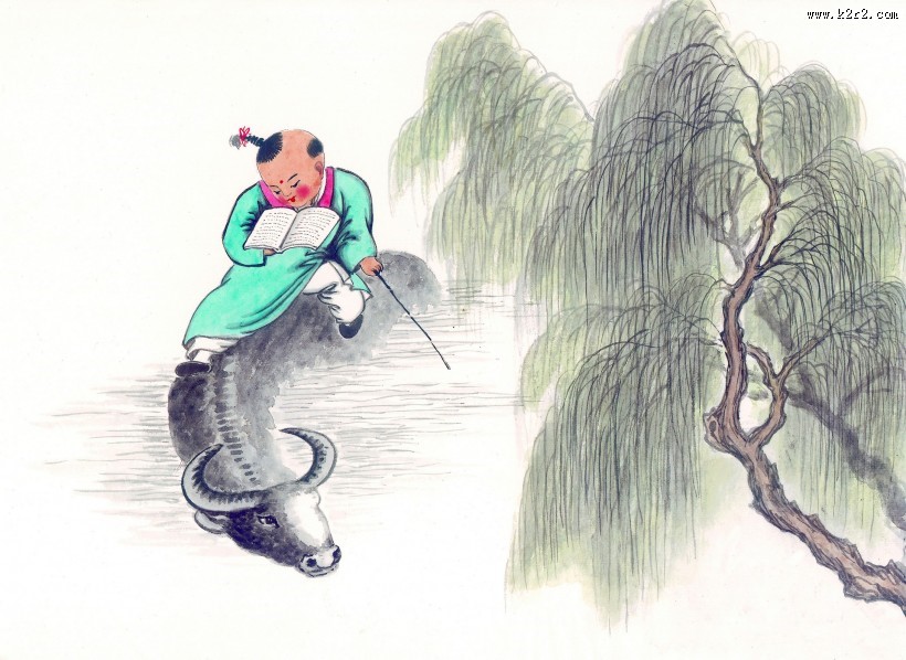牧童绘画图片大全
