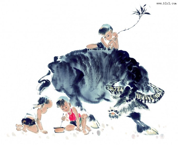 牧童绘画图片大全