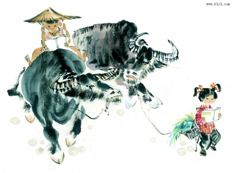 牧童绘画图片大全