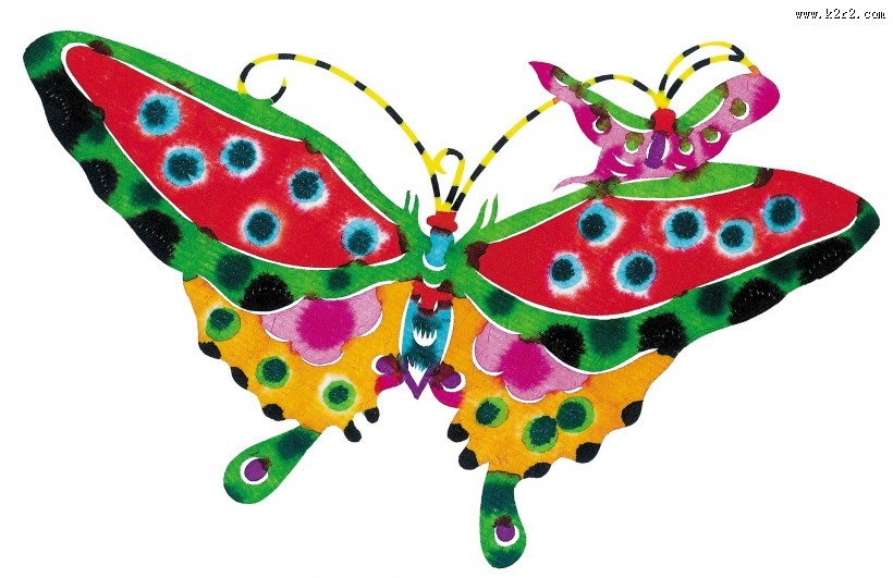 水彩吉祥动物剪纸图片