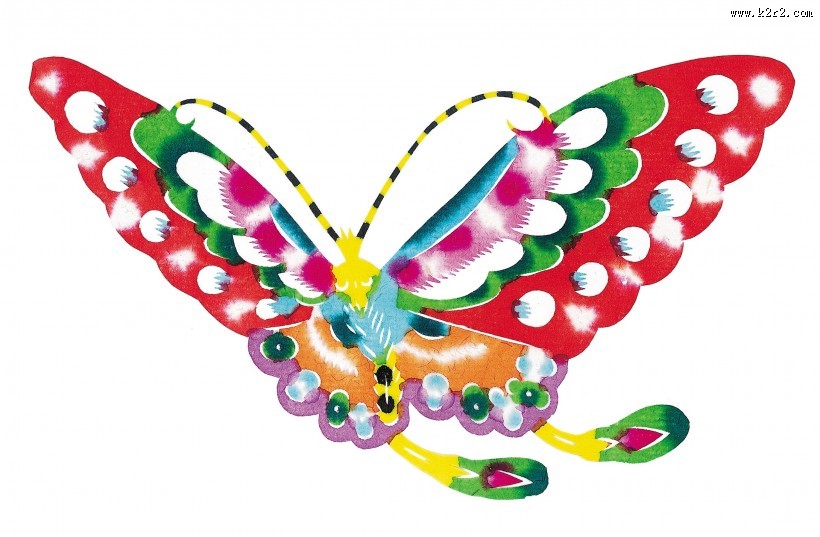 水彩吉祥动物剪纸图片