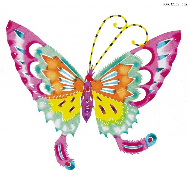 水彩吉祥动物剪纸图片