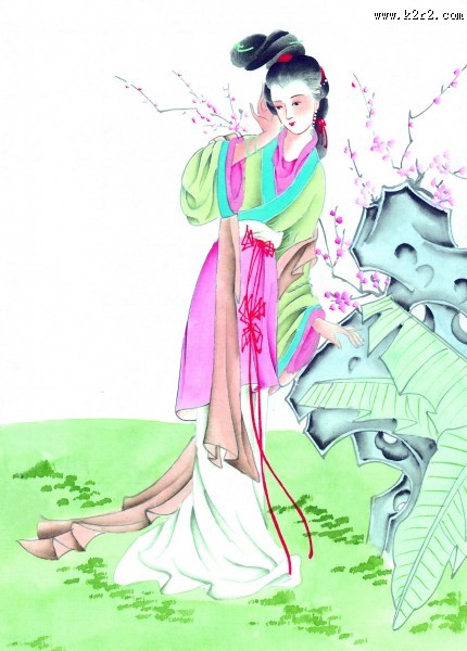 红楼梦人物绘画图片