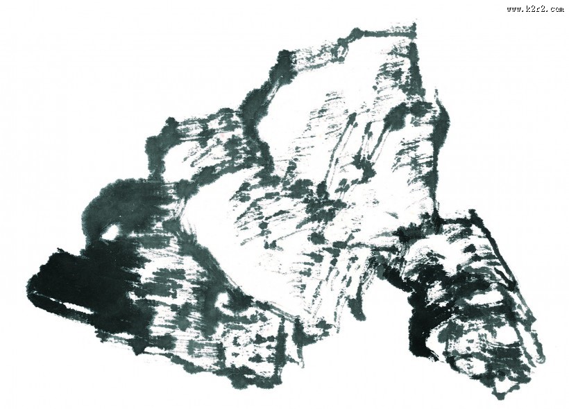 国画山石图片