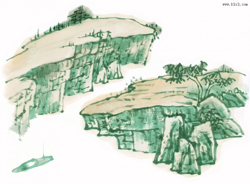 国画幽谷图片大全