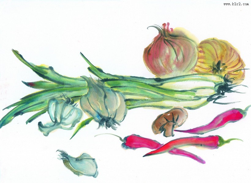国画蔬菜图片