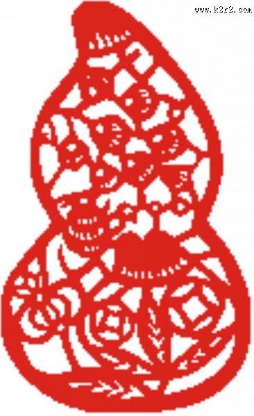 红双喜剪纸图片