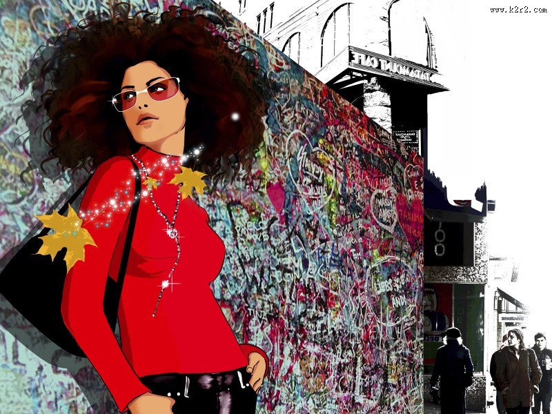 手绘都市时尚图片