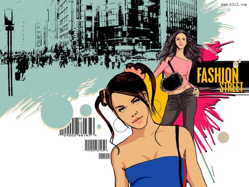 手绘都市时尚图片