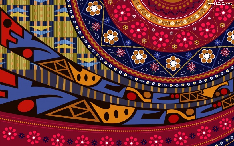 世界民族文化插画图片