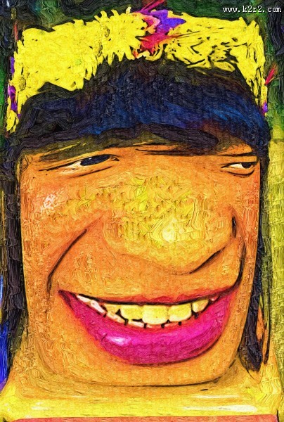 抽象儿童油画图片