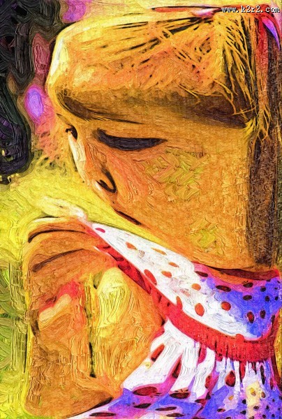 抽象儿童油画图片