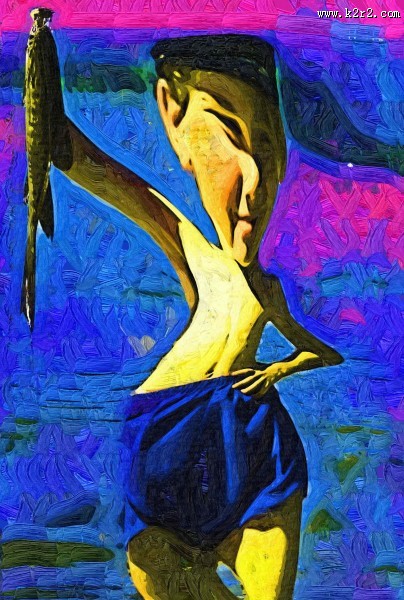 抽象儿童油画图片