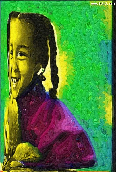 抽象儿童油画图片