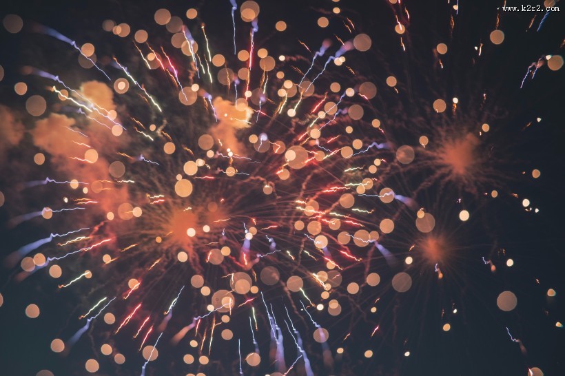 绚丽多彩的烟花图片
