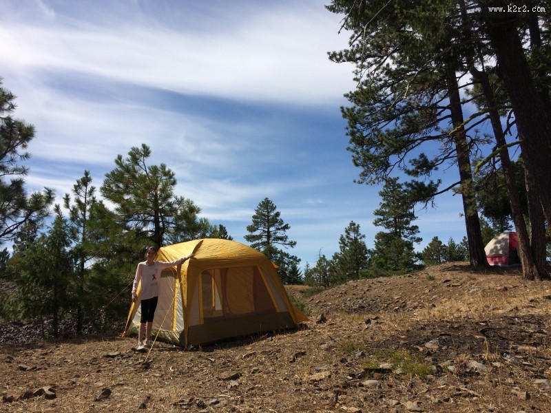 野外露营搭建的帐篷图片