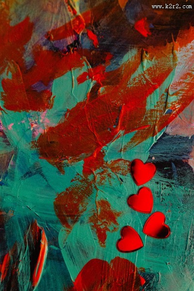 好看的心形纸屑图片