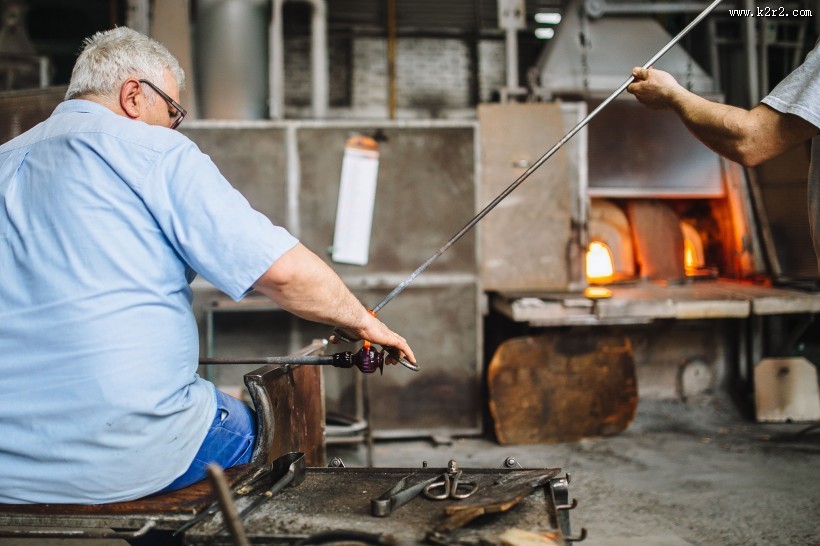 意大利的威尼斯玻璃工厂图片