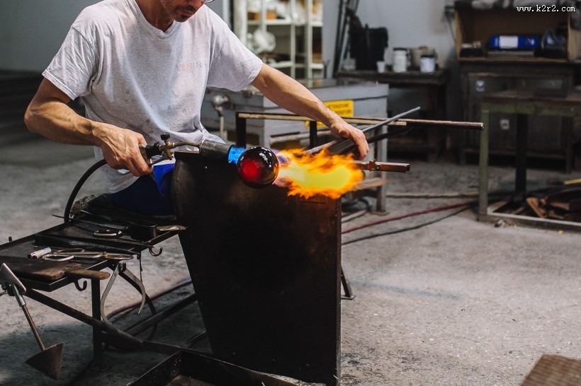 意大利的威尼斯玻璃工厂图片