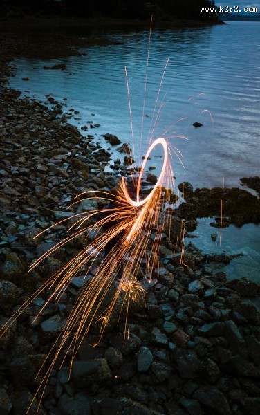 名俗文化活动打树花图片