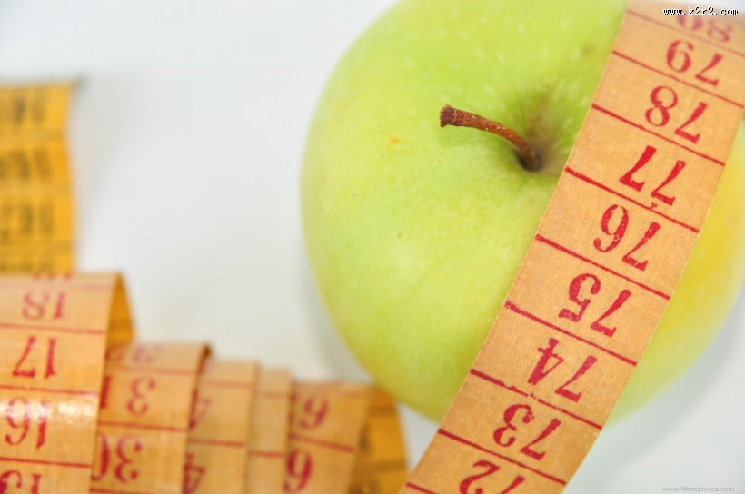 测量苹果创意图片